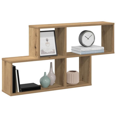 Vidaxl Wall Shelf Artisan Oak 100X18X53 Cm Engineered Wood from B&Q