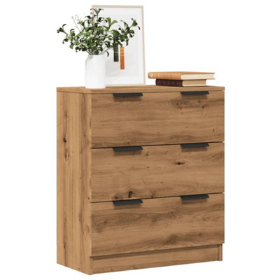 B&Q -  Sideboard Artisan Oak 60X30X70 Cm Engineered Wood