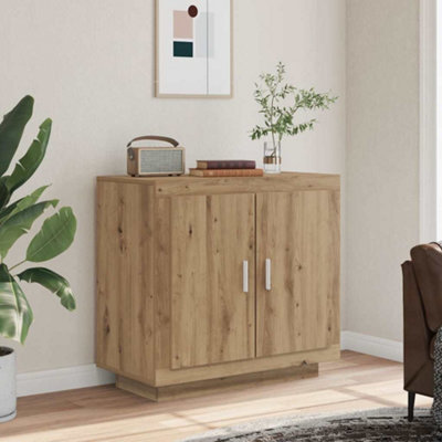 B&Q -  Sideboard Artisan Oak 80X40X75 Cm Engineered Wood