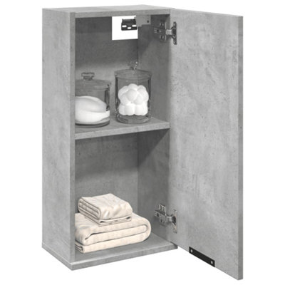B&Q -  Wall-Mounted Bathroom Cabinet Concrete Grey 32X20X67 Cm