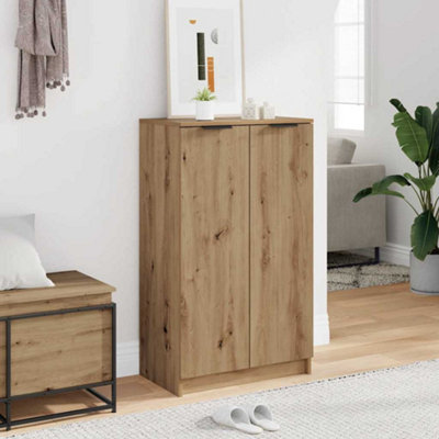 Vidaxl Shoe Cabinet Artisian Oak 59X35X100.5 Cm Engineered Wood from B&Q