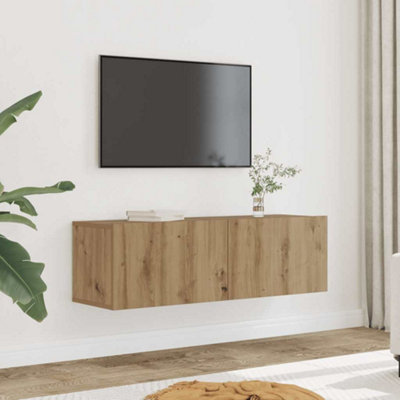 B&Q -  Tv Cabinets Wall-Mounted 2 Pcs Artisian Oak 100X30X30 Cm