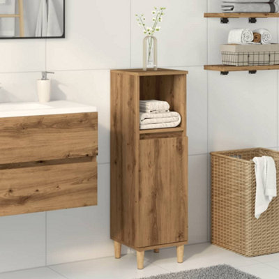 Vidaxl Bathroom Cabinet Artisan Oak 30X30X100 Cm Engineered Wood from B&Q