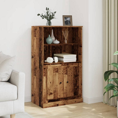 vidaXL Old Wood Highboard - 2 Doors - 2 Shelves - Wood - Image 4