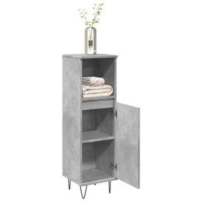 Vidaxl Bathroom Cabinet Concrete Grey 30X30X100 Cm Engineered Wood from B&Q