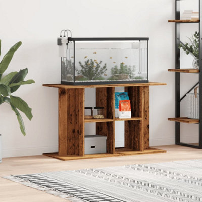 Vidaxl (Old Wood, 100 X 40 X 60 Cm) Aquarium Stand Fish Tank Stand Cabinet Aquarium Base Engineered Wood - Image 4