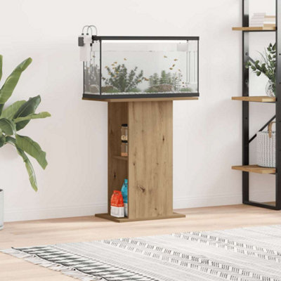 vidaXL Aquarium Stand - Artisan Oak - 36x60.5x72.5 cm - Engineered Wood - Brown - Image 5