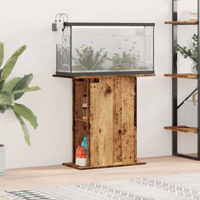 vidaXL Aquarium Stand Old Wood 36x75x72.5 cm Engineered Wood - Image 5