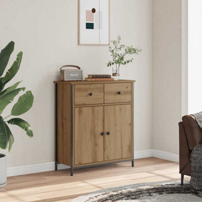B&Q -  Sideboard Artisan Oak 70X30X80 Cm Engineered Wood