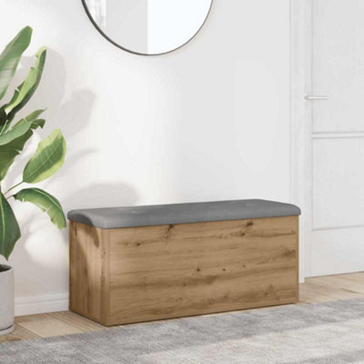 B&Q -  Storage Bench Artisan Oak 102X42X45 Cm Engineered Wood