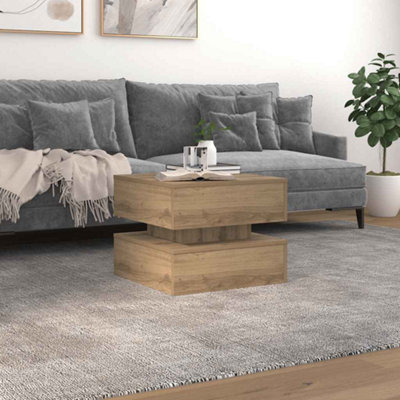 Vidaxl (Artisian Oak) Coffee Table With Led Lights Accent End Table Tea Side Table Old Wood - Image 3
