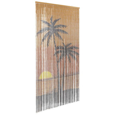 Vidaxl Insect Door Curtain Palm Tree Print 100X220 Cm Bamboo from B&Q