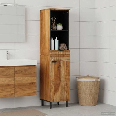 Vidaxl Bathroom Sink Cabinet Solid Acacia Wood 38 X 33 X 160 Cm from B&Q