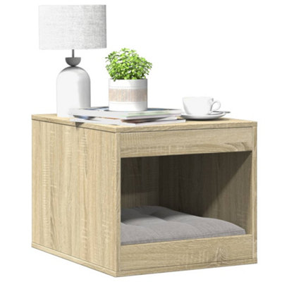 Vidaxl (Sonoma Oak) Cat Litter Box Enclosure Cat House End Table Engineered Wood - Image 3