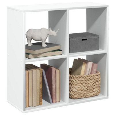 Vidaxl (White, 69.5 X 29 X 69.5 Cm) Room Divider Bookcase Book Rack Bookshelf Engineered Wood - Image 3