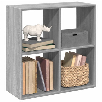 vidaXL - Room Divider Bookcase - 69.5x29x69.5 cm - Grey - Image 3