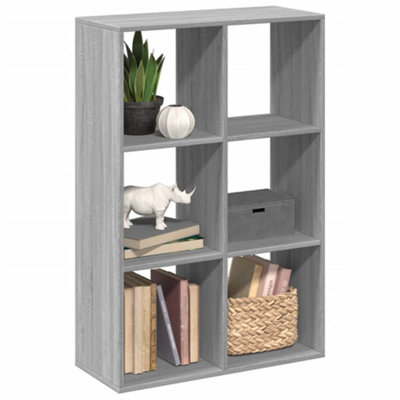 Vidaxl (Grey Sonoma, 69.5 X 29 X 103.5 Cm) Room Divider Bookcase Book Rack Bookshelf Engineered Wood - Image 3