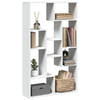 Vidaxl Bookcase Bookshelf Storage Cabinet Book Stand White Engineered Wood - Image 3