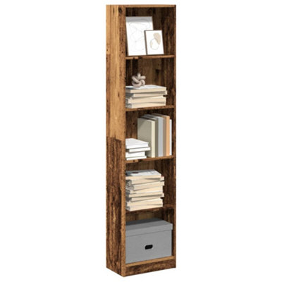 B&Q -  Bookcase Old Wood 40X24X176 Cm Engineered Wood