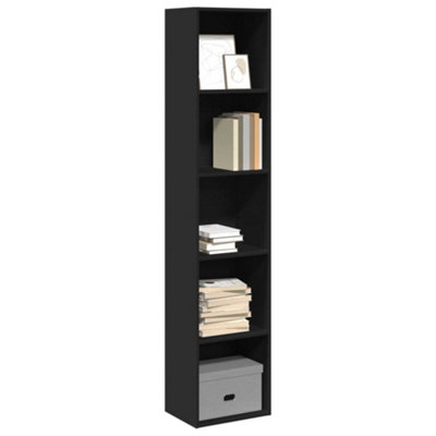 Vidaxl Black Bookcase 40X30x189 Cm Engineered Wood