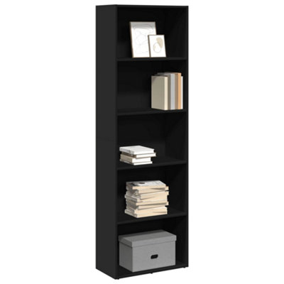 Vidaxl Black Bookcase 60X30x189 Cm Engineered Wood