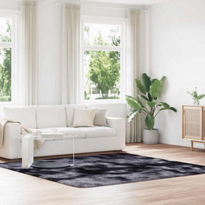 B&Q -  Shaggy Rug High Pile Navarra Dark Grey 240X240 Cm Polyester