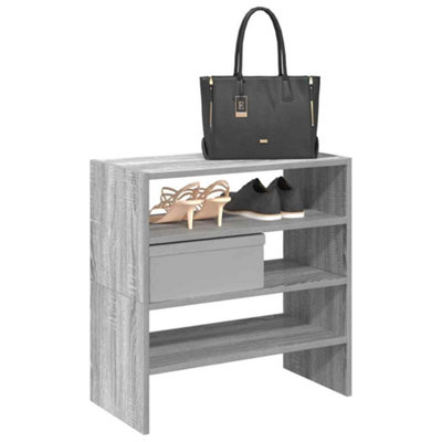 Vidaxl (Grey Sonoma, 2 Pcs) Shoe Racks Stackable Shoe Cabinet Shoe Storage Shelf Hallway Cupboard - Image 3