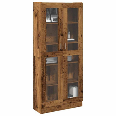 Vidaxl Highboard Old Wood 82.5X30.5x185 Cm Engineered Wood