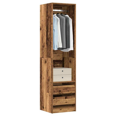 Vidaxl Wardrobe Old Wood 50X50X200 Cm Engineered Wood from B&Q