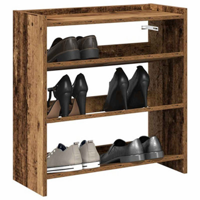 B&Q -  Shoe Rack Old Wood 60X25X62 Cm Engineered Wood