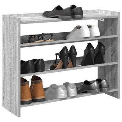 B&Q -  Shoe Rack Grey Sonoma 80X25X62 Cm Engineered Wood