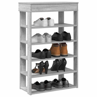 B&Q -  Shoe Rack Grey Sonoma 60X30X98 Cm Engineered Wood