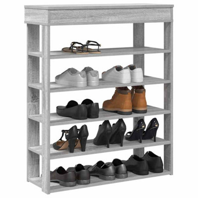 B&Q -  Shoe Rack Grey Sonoma 80X30X98 Cm Engineered Wood
