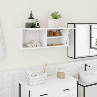 B&Q -  Bathroom Wall Cabinet White 80X25X30 Cm Engineered Wood