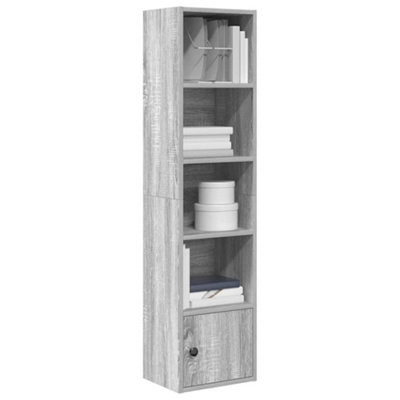Vidaxl Bookcase Grey Sonoma 31X24X127 Cm Engineered Wood from B&Q