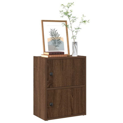 Vidaxl Bookcase Brown Oak 40X24X52 Cm Engineered Wood from B&Q