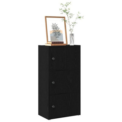 vidaXL - Bookcase - Engineered Wood - 40 x 24 x 77 cm - Black - Image 3