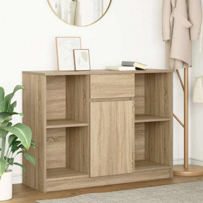 B&Q -  Sideboard With Drawer Sonoma Oak 101X35X76 Cm Engineered Wood