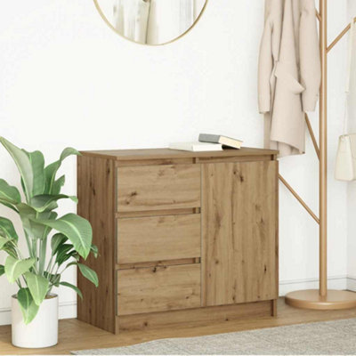 Vidaxl Sideboard With Drawer Artisan Oak 71X35X65 Cm Engineered Wood from B&Q
