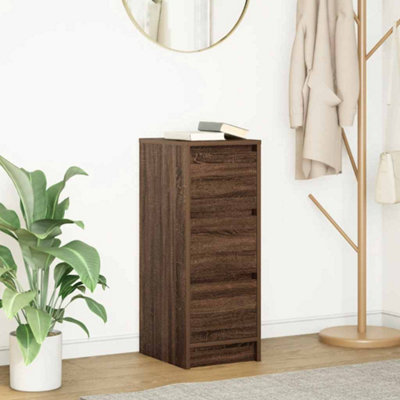 Vidaxl Brown Sideboard Oak 29.5X34x76 Cm Engineered Wood