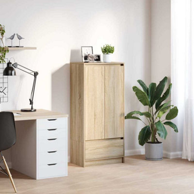 VIDAXL Cabinet Engineered Wood - Brown - 55.5x34x119.5 cm - Image 3