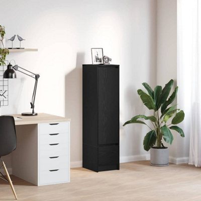 Vidaxl Highboard Black Oak 29.5X34X119.5 Cm Engineered Wood from B&Q