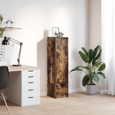 B&Q -  Highboard Smoked Oak 29.5X34X119.5 Cm Engineered Wood
