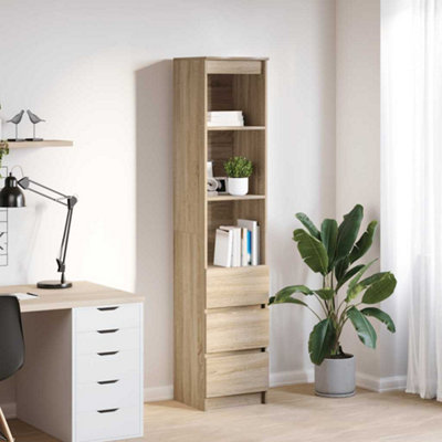 Vidaxl Highboard Sonoma Oak 37.5X35x180 Cm Engineered Wood Highboards