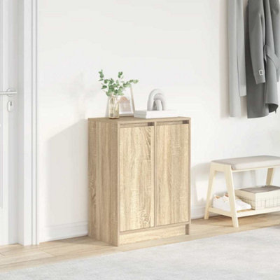 Vidaxl Shoe Cabinet Sonoma Oak 57X34X76 Cm Engineered Wood from B&Q