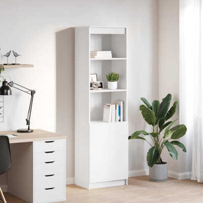 B&Q -  Highboard White 50X35X180 Cm Engineered Wood