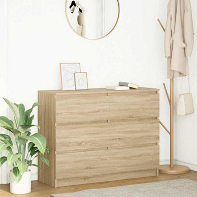 Vidaxl Sideboard Sonoma Oak 100X35x76 Cm Engineered Wood Storage Cabinet - Image 3