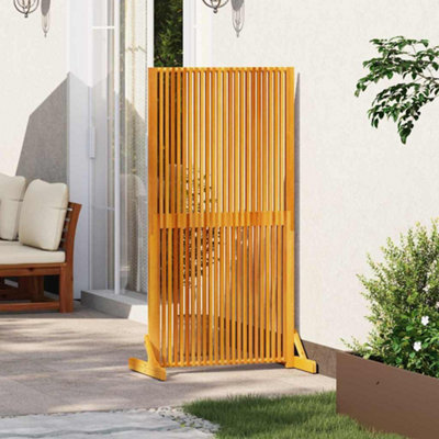 Vidaxl Privacy Screen Brown 79.5 X 50 X 150 Cm Solid Acacia Wood from B&Q