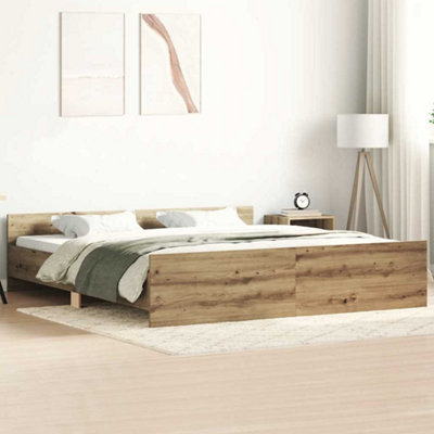 Vidaxl Bed Frame Without Mattress Artisan Oak 180X200Cm Engineered Wood from B&Q