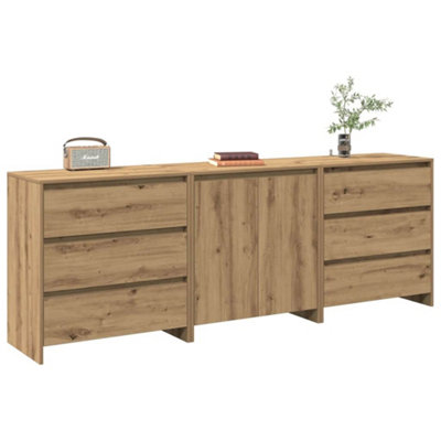 VIDAXL - Sideboard - Artisan Oak Engineered Wood - Brown - Image 3